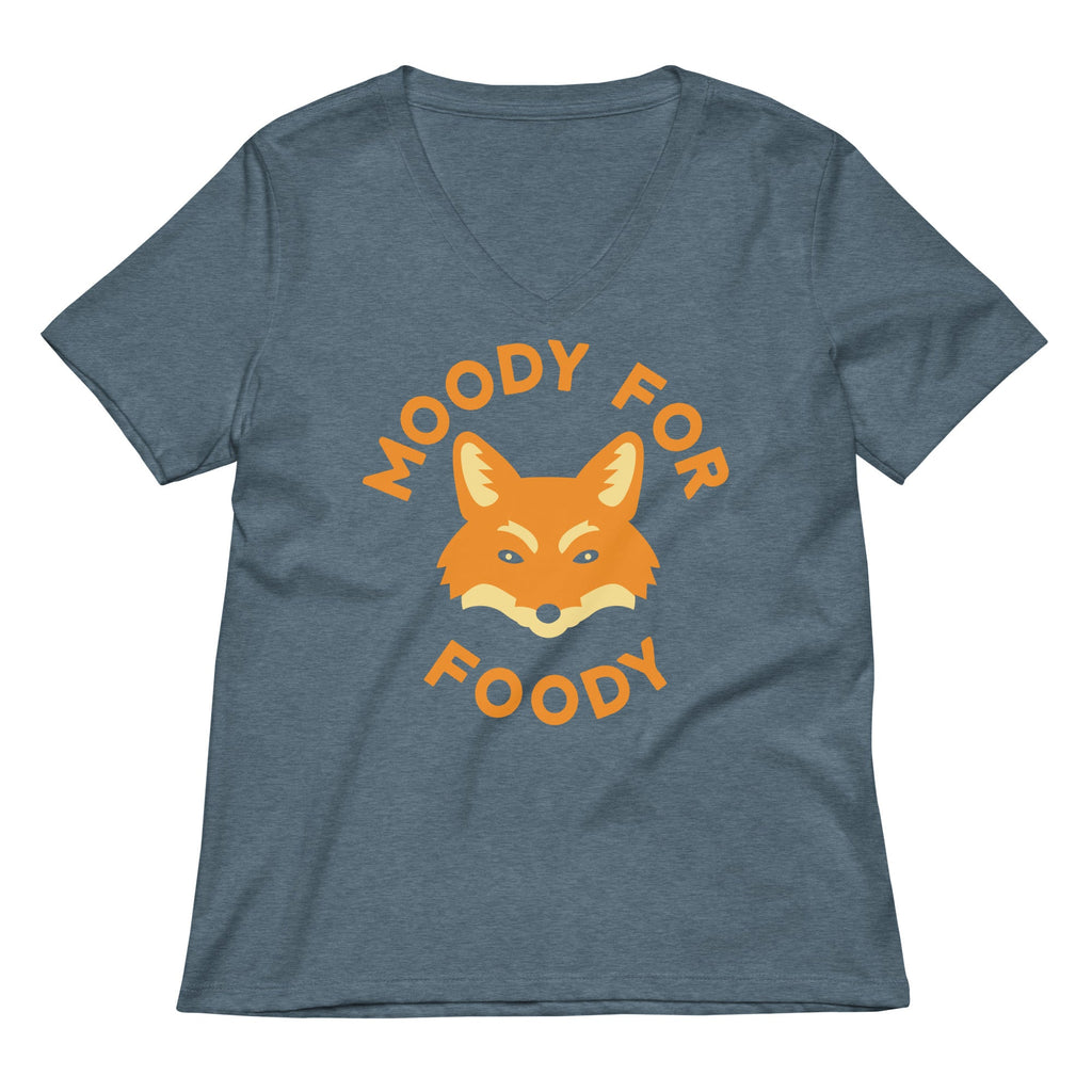Moody For Foody Women's V-Neck Tee