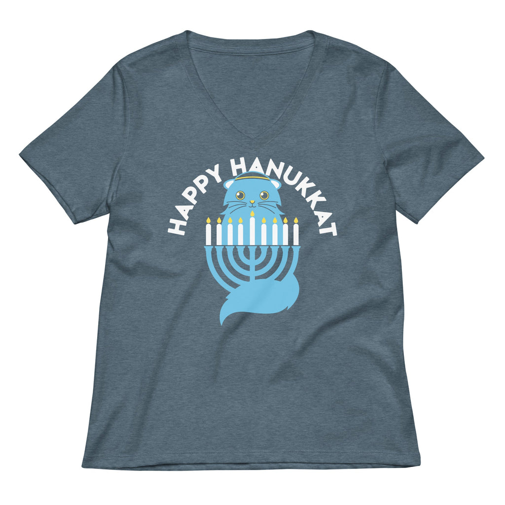 Happy Hanukkat Women's V-Neck Tee