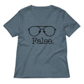 False Glasses Women's V-Neck Tee