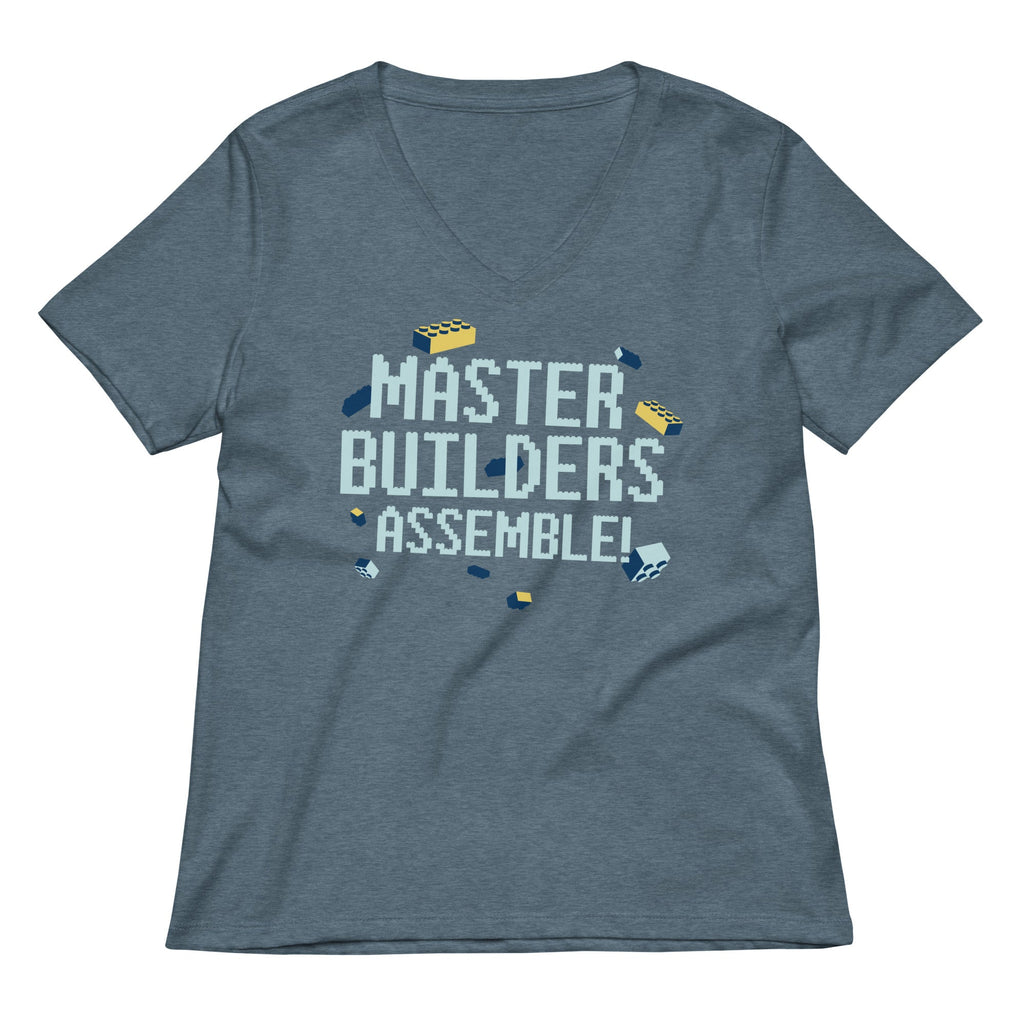 Master Builders Assemble! Women's V-Neck Tee