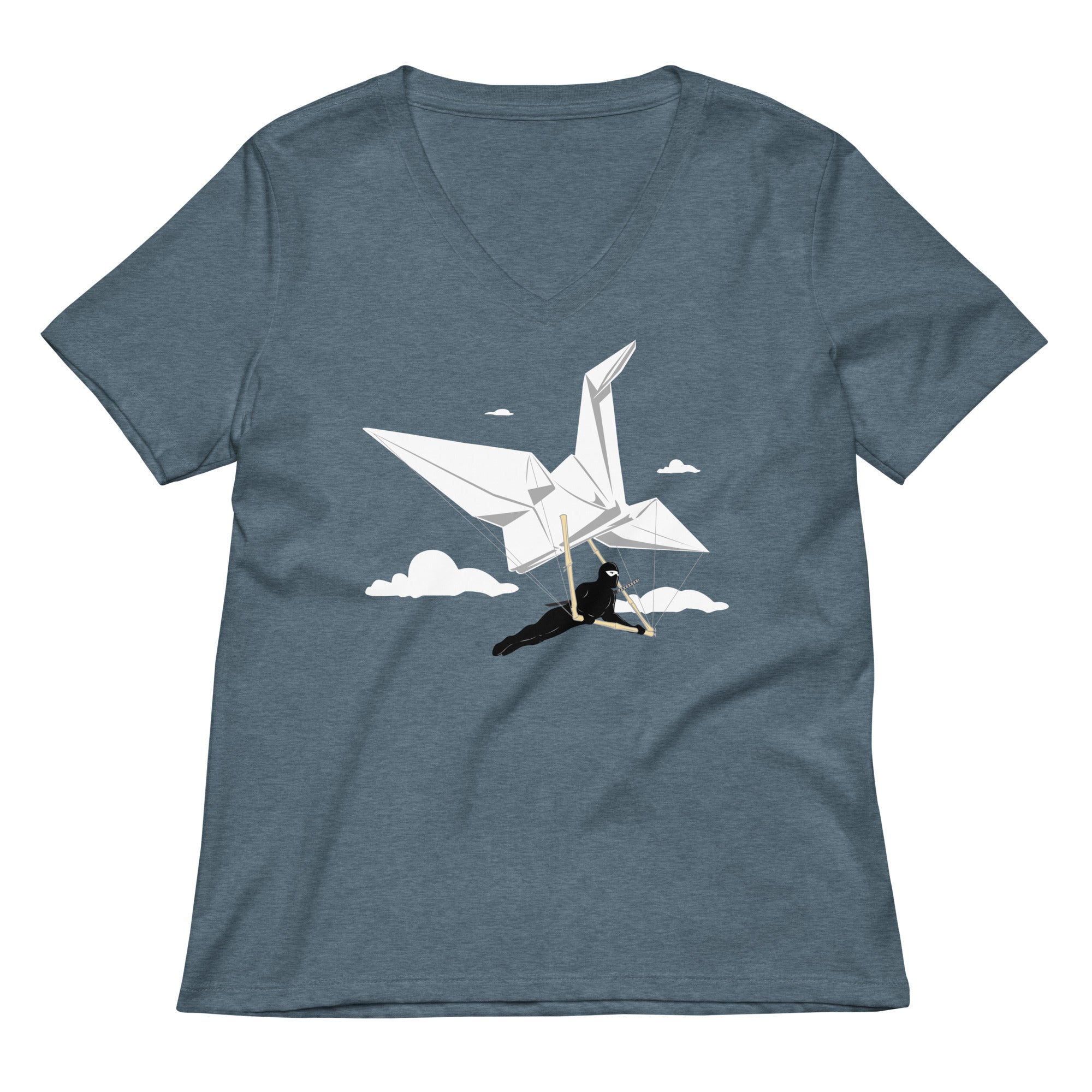 Ninja Glider Women's V-Neck Tee