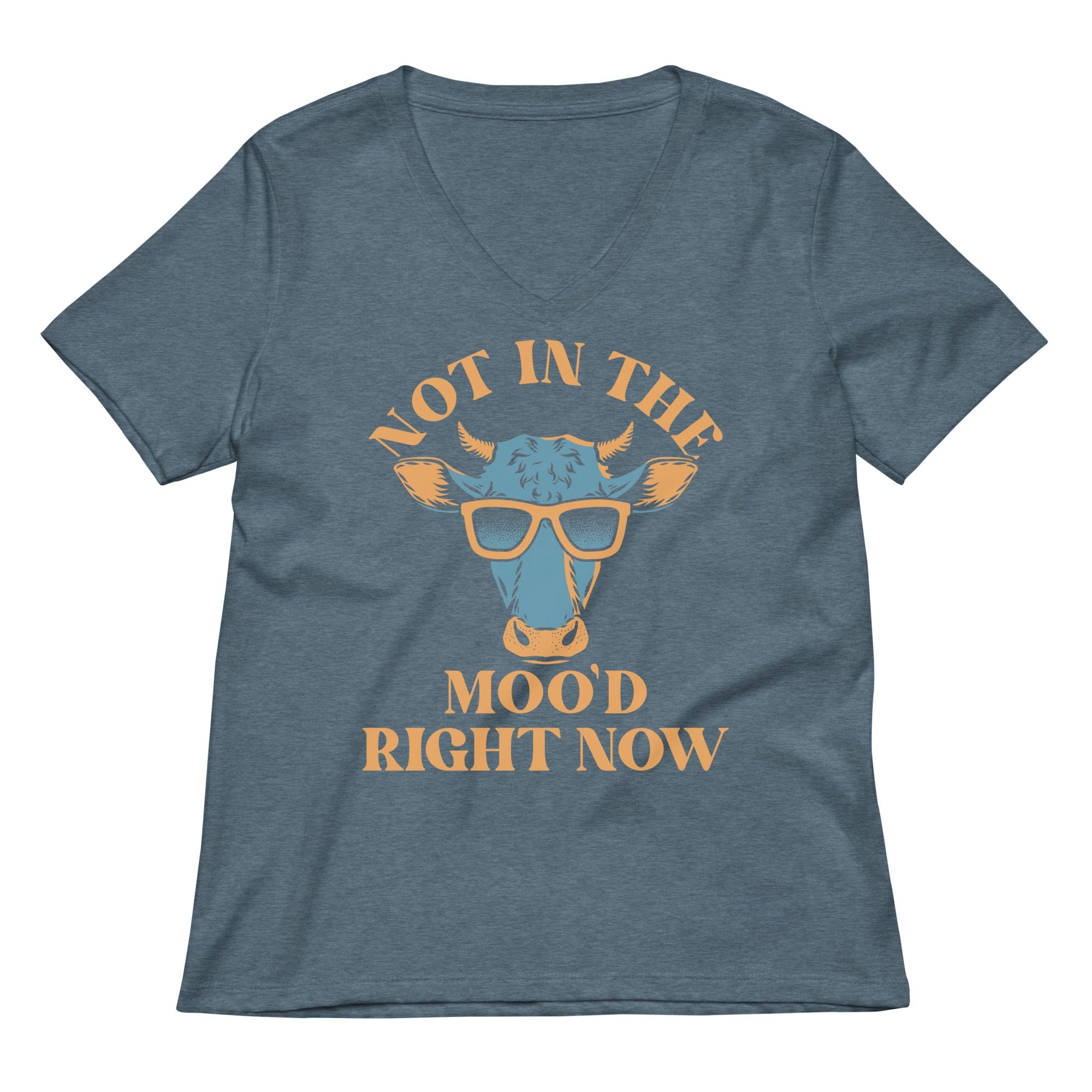 Not In The Moo'd Right Now Women's V-Neck Tee