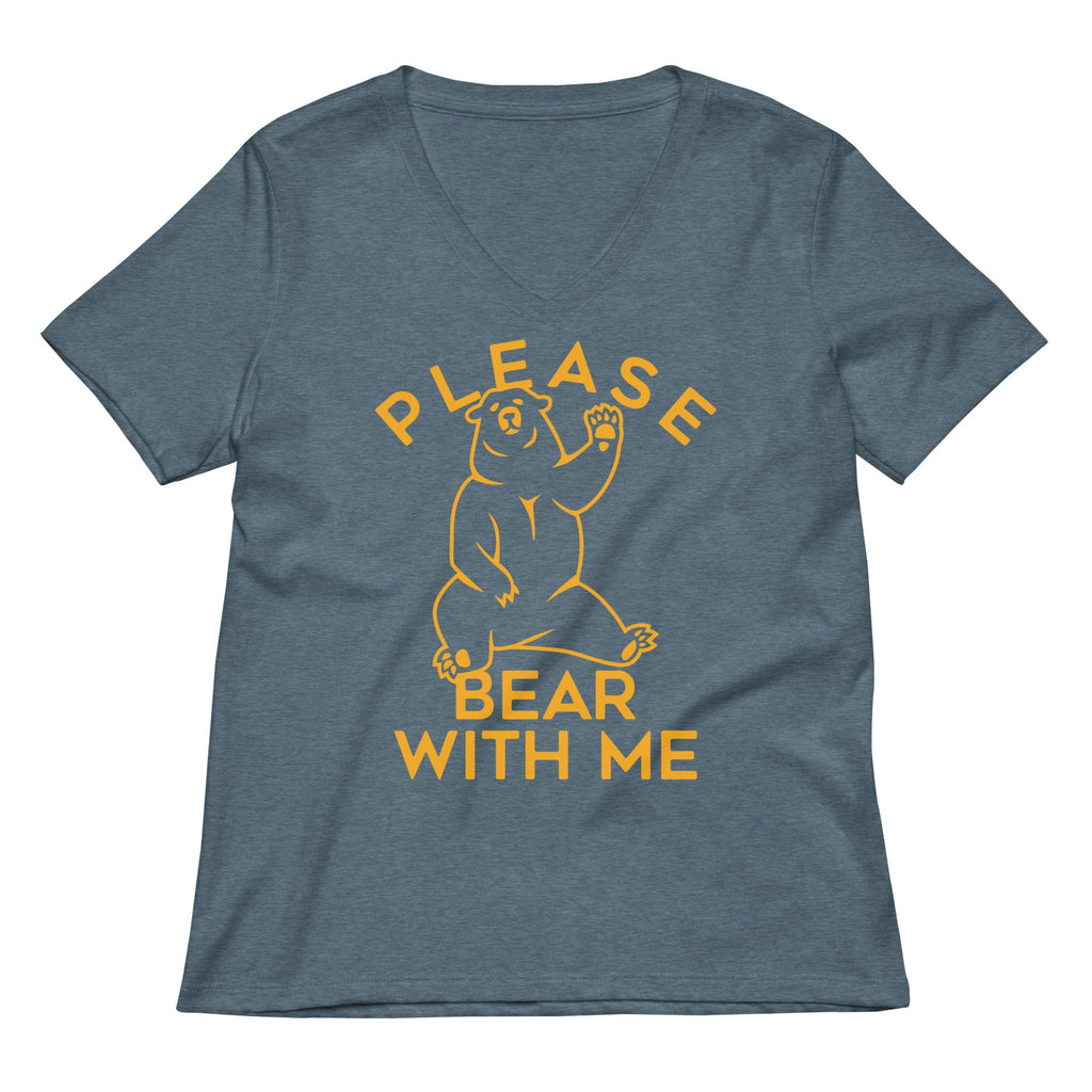 Please Bear With Me Women's V-Neck Tee