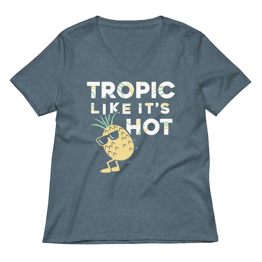 Tropic Like It's Hot Women's V-Neck Tee