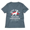 Dire Wolf Nature Preserve Women's V-Neck Tee