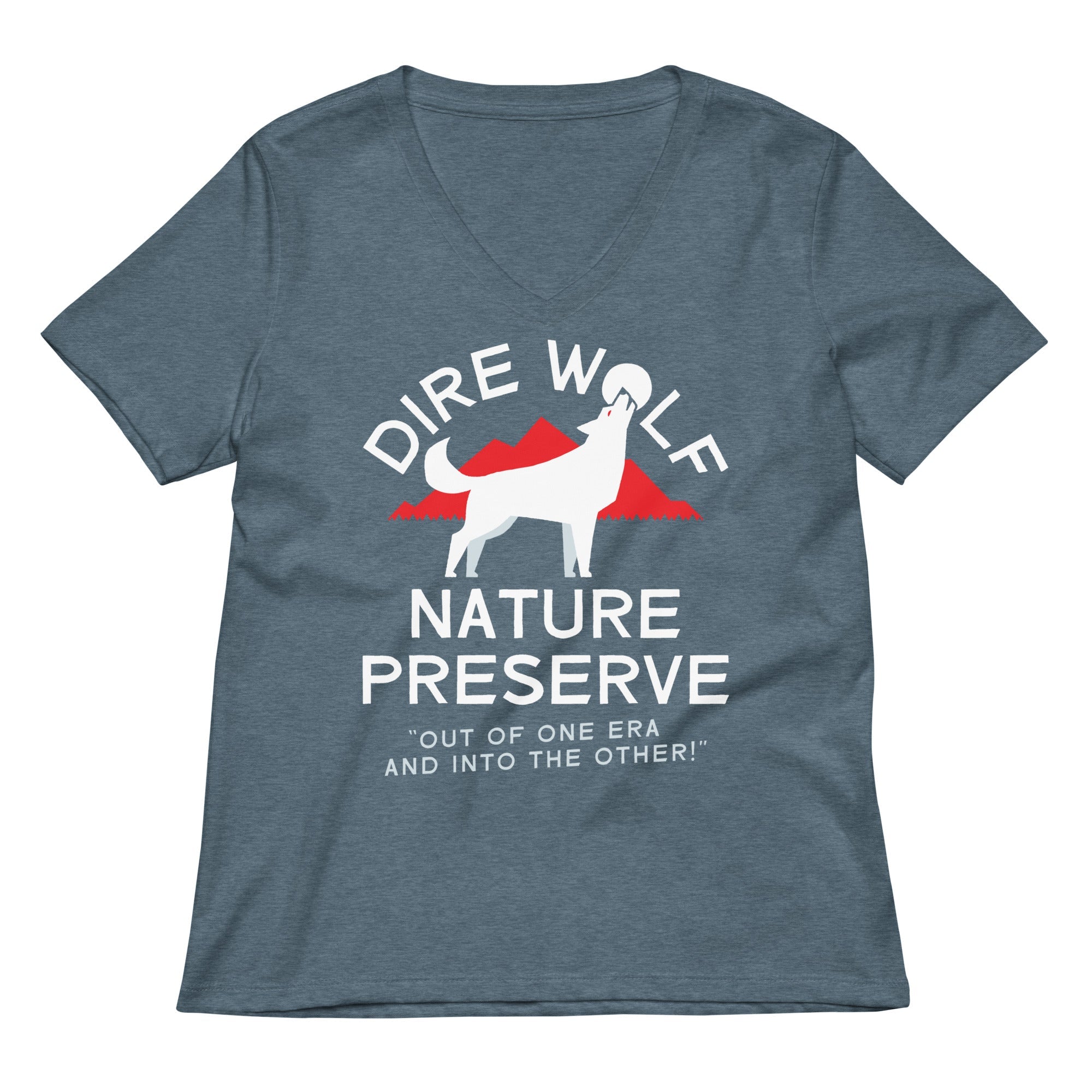 Dire Wolf Nature Preserve Women's V-Neck Tee
