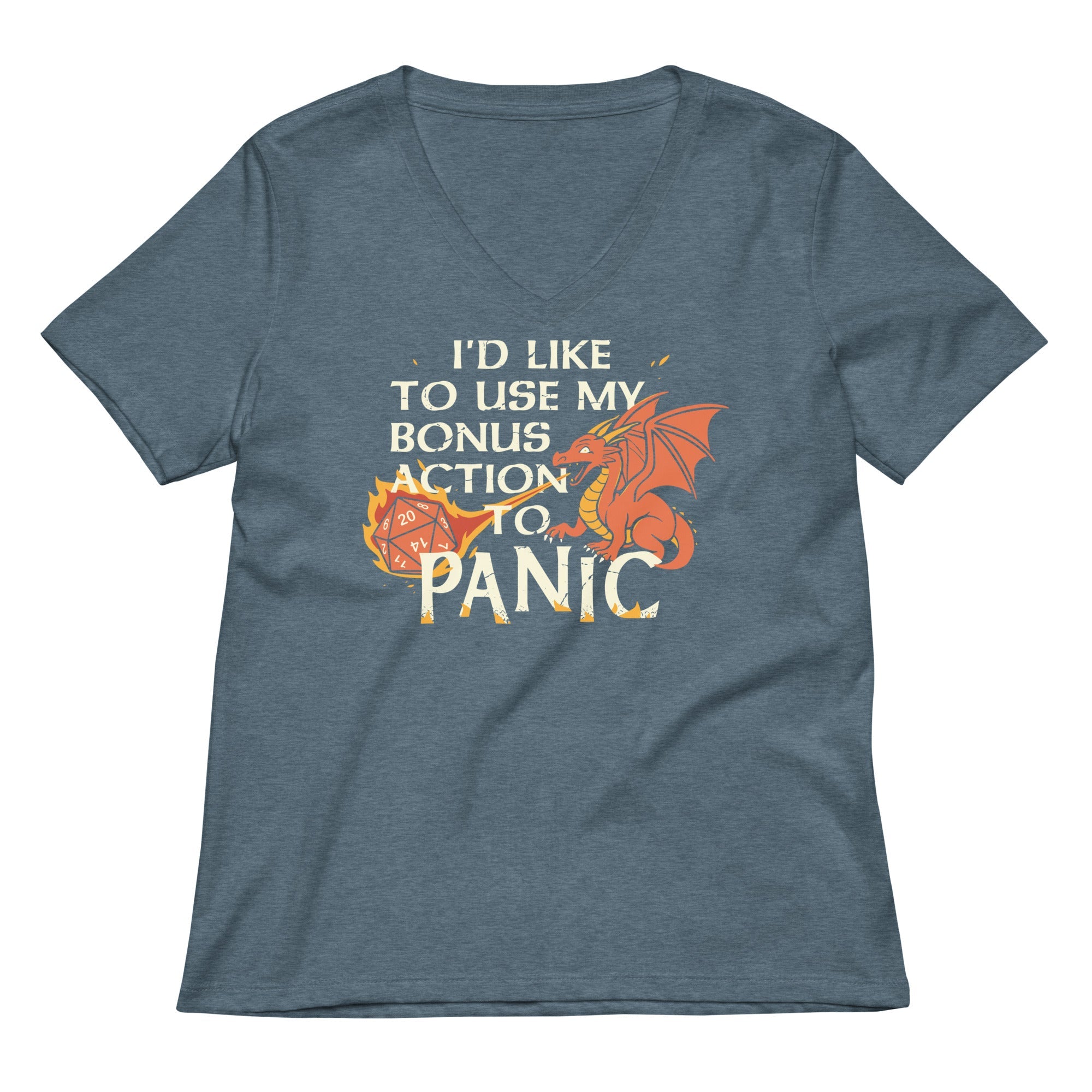 I'd Like To Use My Bonus Action To Panic Women's V-Neck Tee