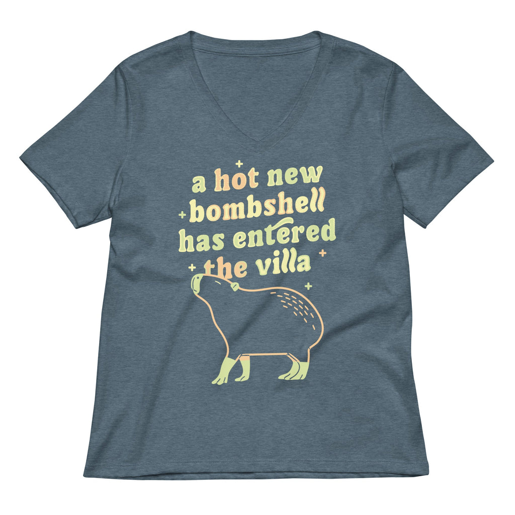 A Hot New Bombshell Has Entered The Villa Women's V-Neck Tee