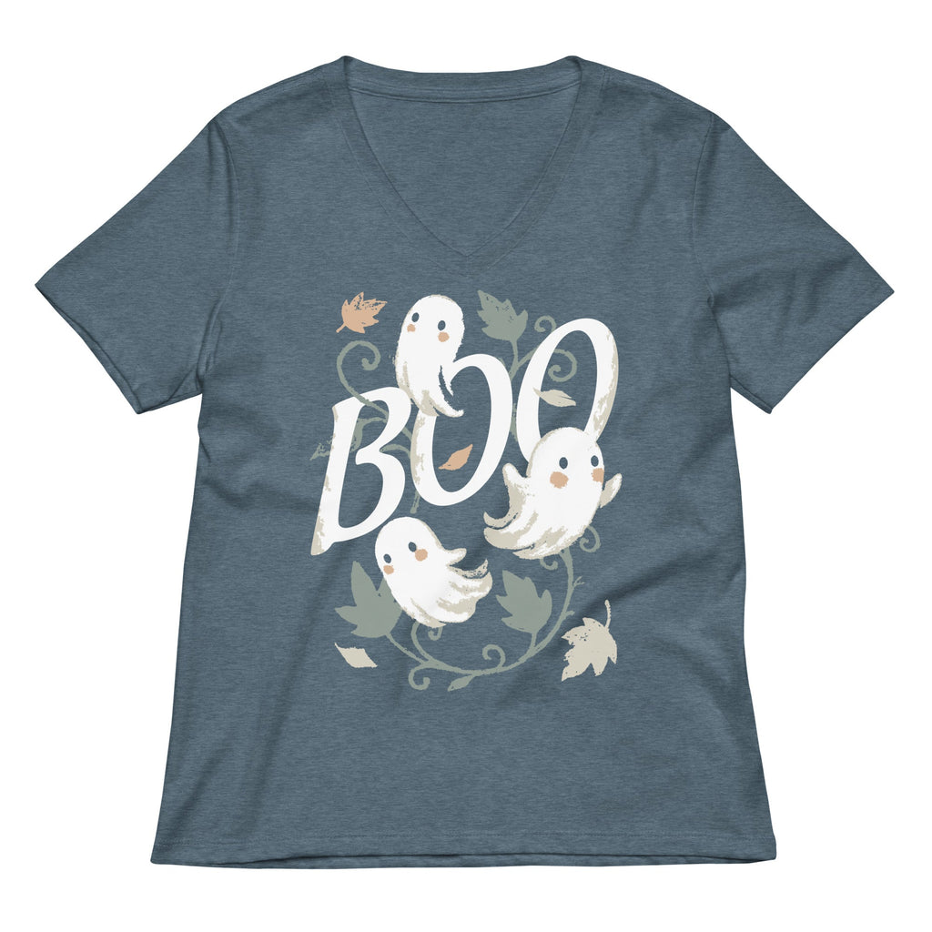 Boo Ghosts Women's V-Neck Tee