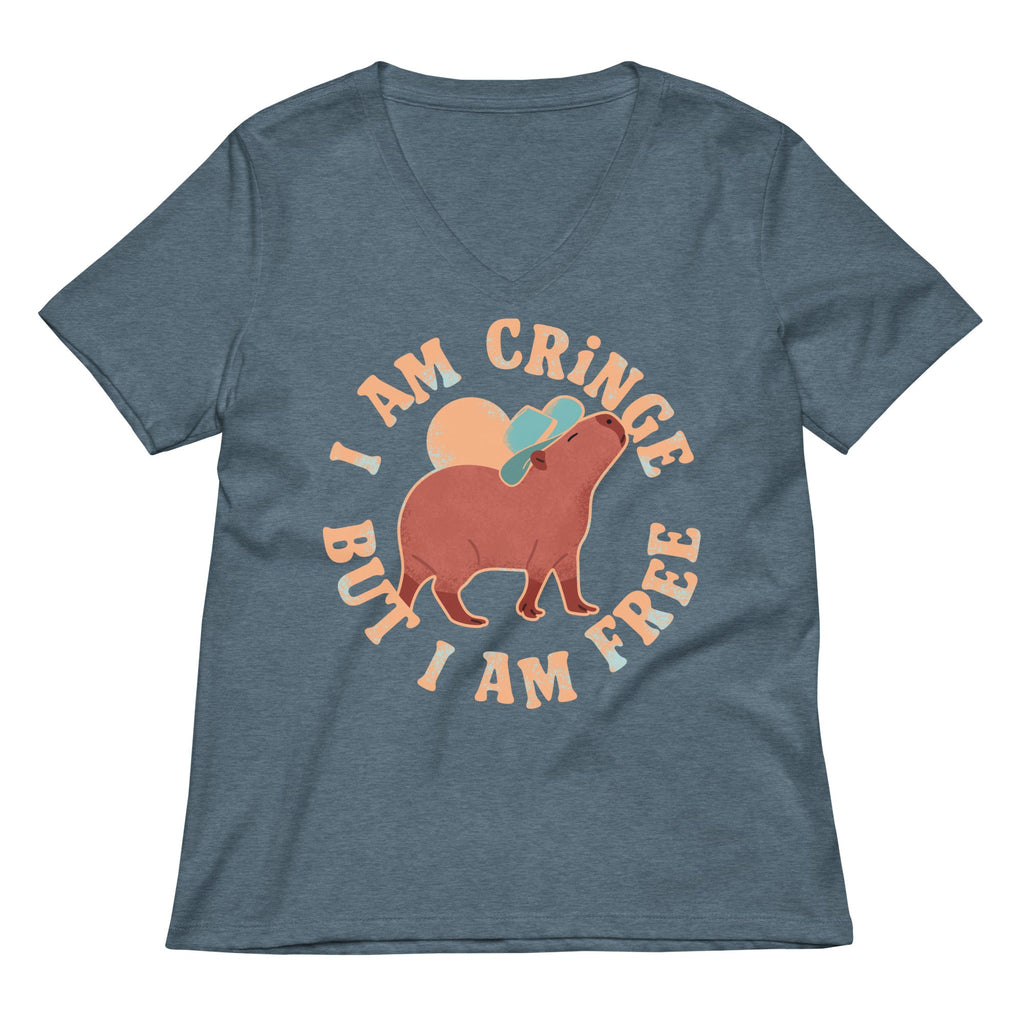 I Am Cringe But I Am Free Women's V-Neck Tee