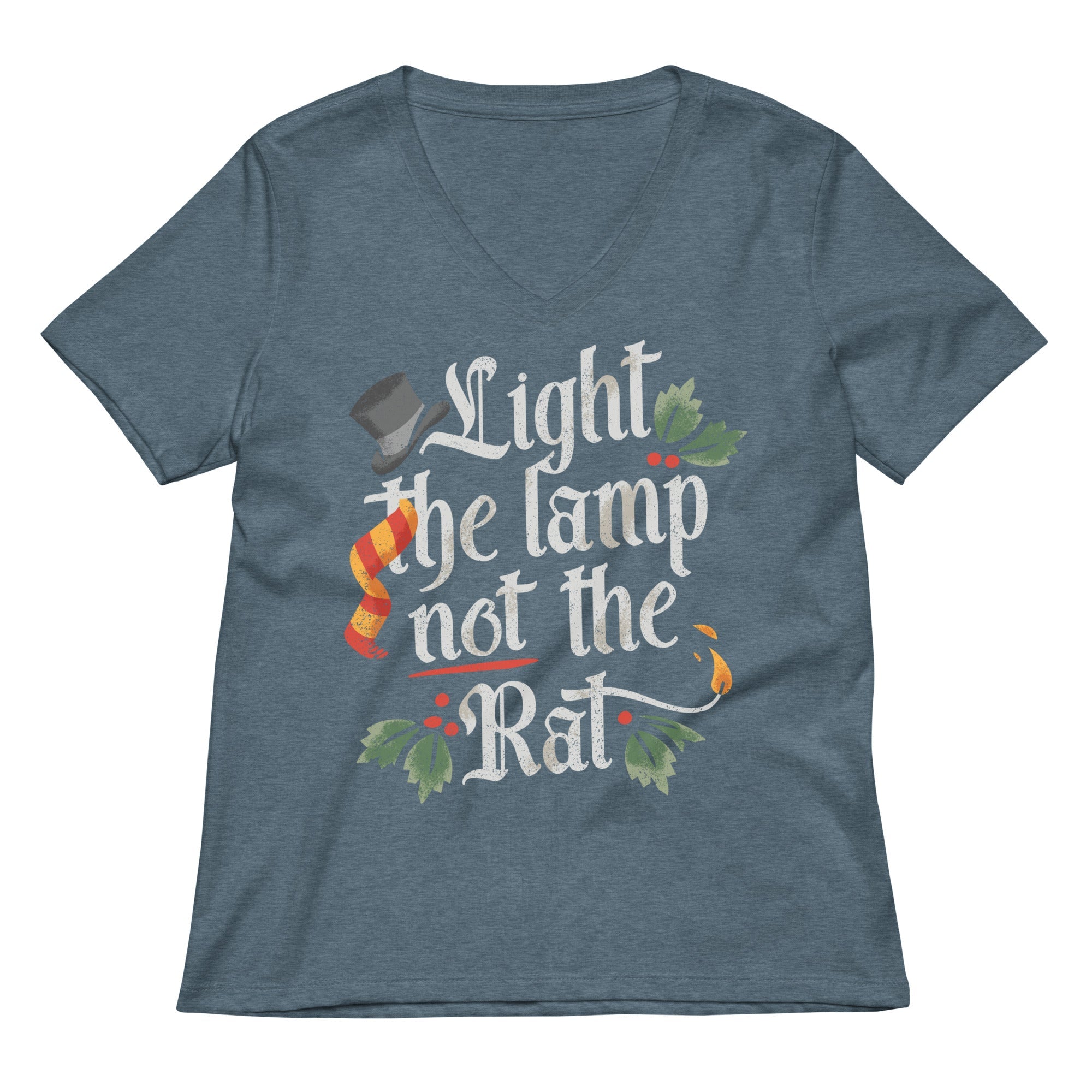 Light The Lamp Not The Rat Women's V-Neck Tee