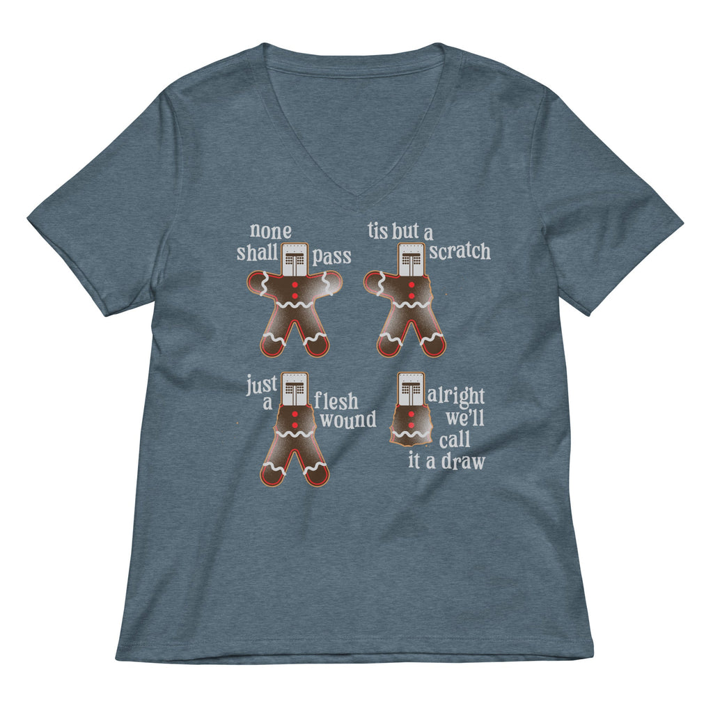 Alright We'll Call It A Draw Gingerbread Women's V-Neck Tee
