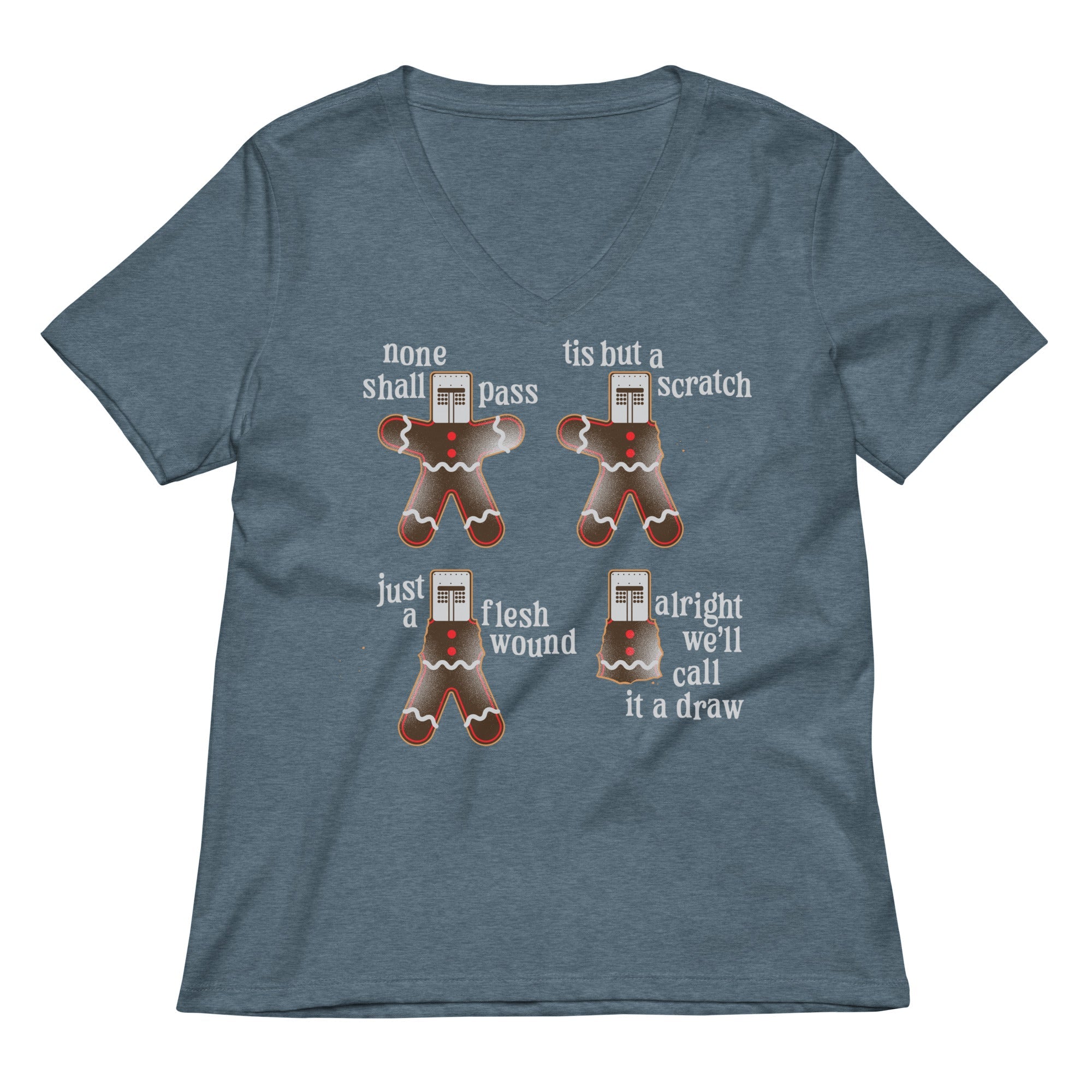 Alright We'll Call It A Draw Gingerbread Women's V-Neck Tee