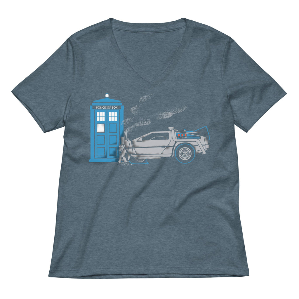 Time Collision Women's V-Neck Tee