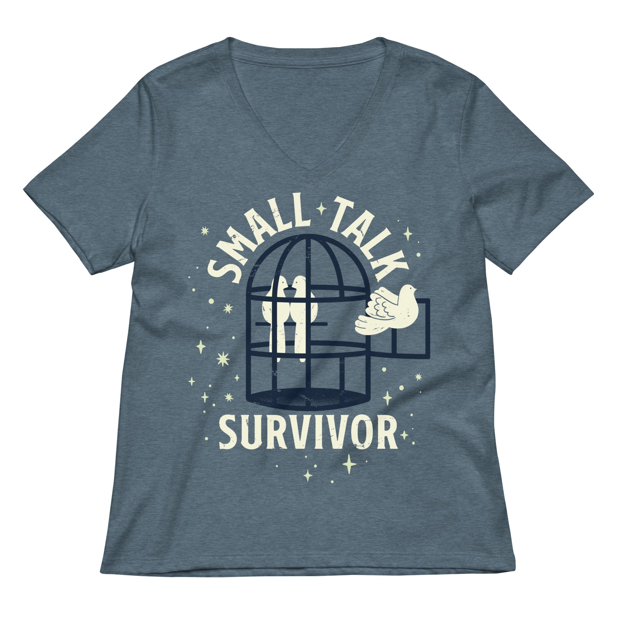 Small Talk Survivor Women's V-Neck Tee