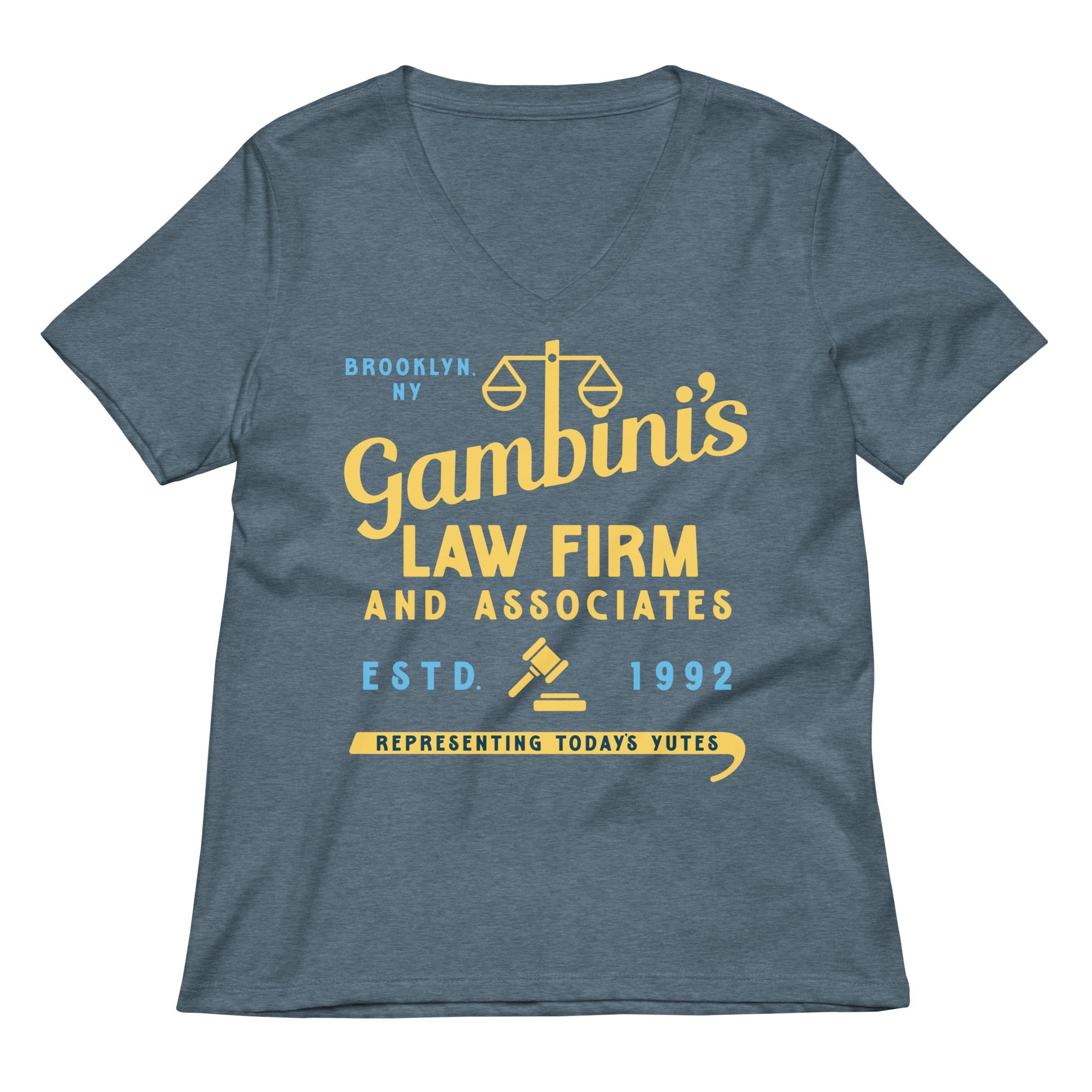 Gambini's Law Firm Women's V-Neck Tee