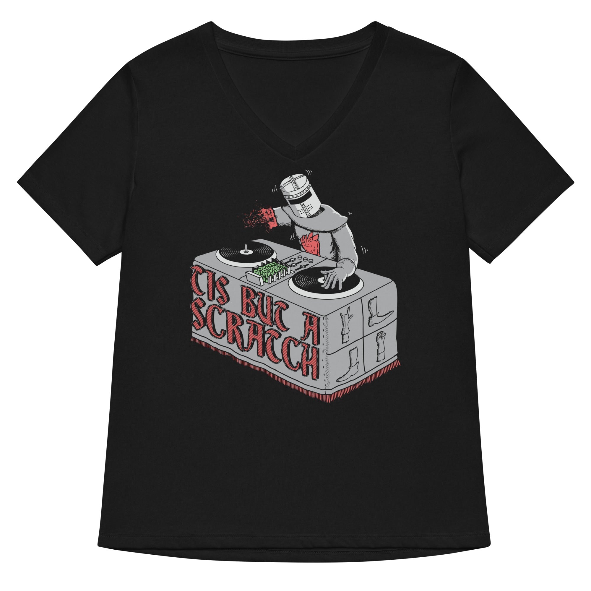 Tis But A Scratch Women's V-Neck Tee