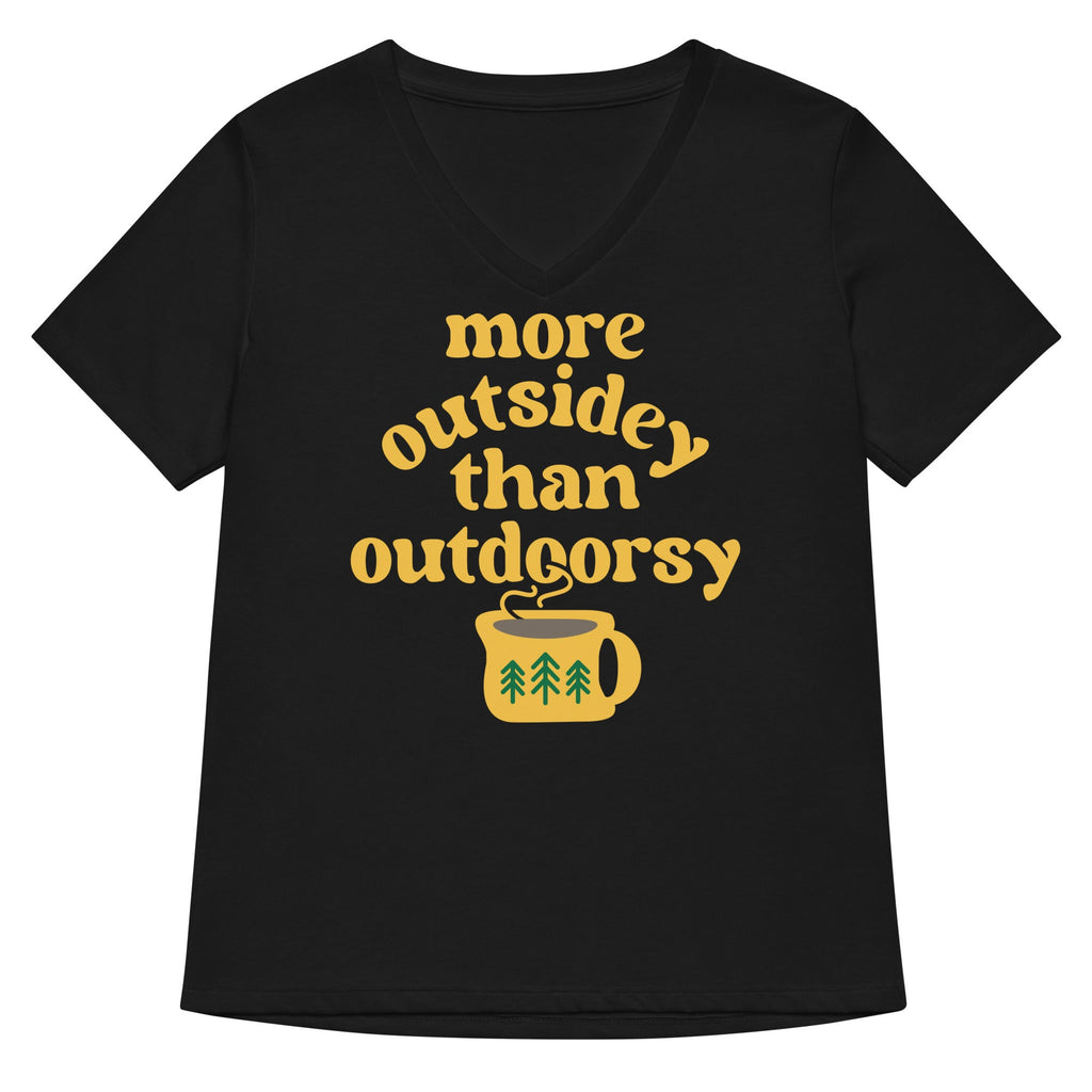 More Outsidey Than Outdoorsy Women's V-Neck Tee