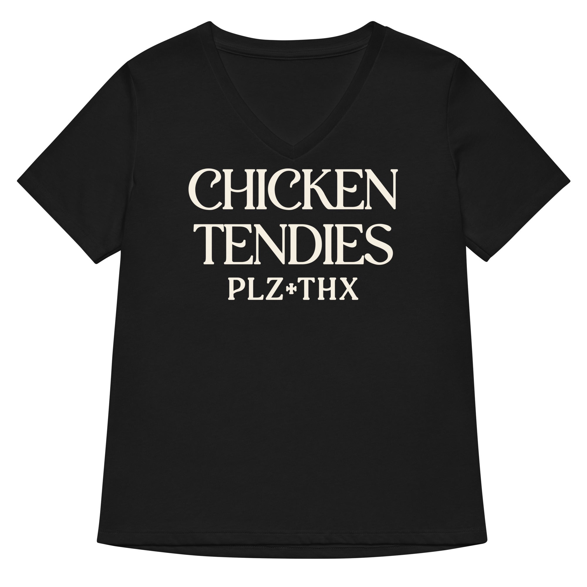 Chicken Tendies Plz Thx Women's V-Neck Tee