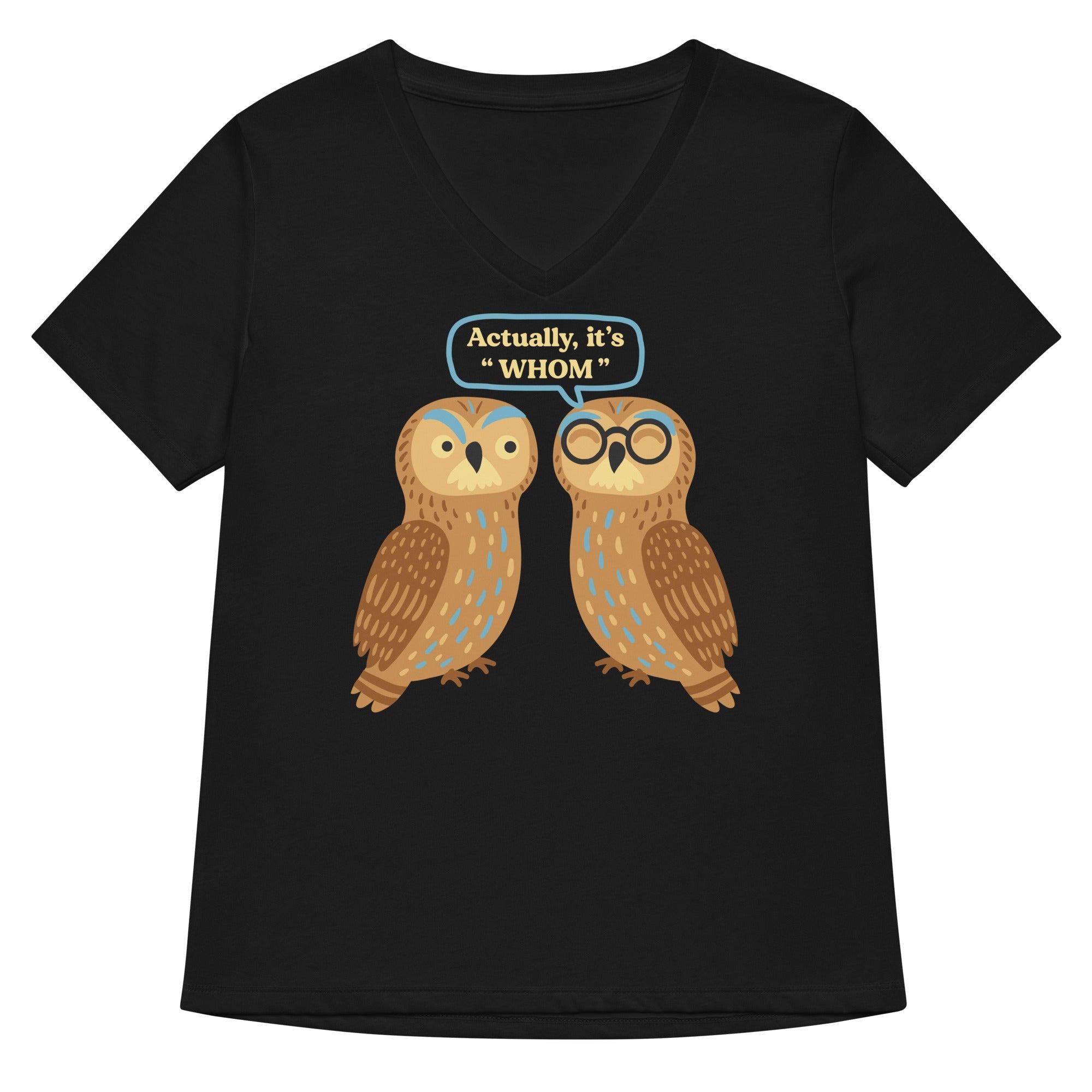 Actually, It's Whom Women's V-Neck Tee