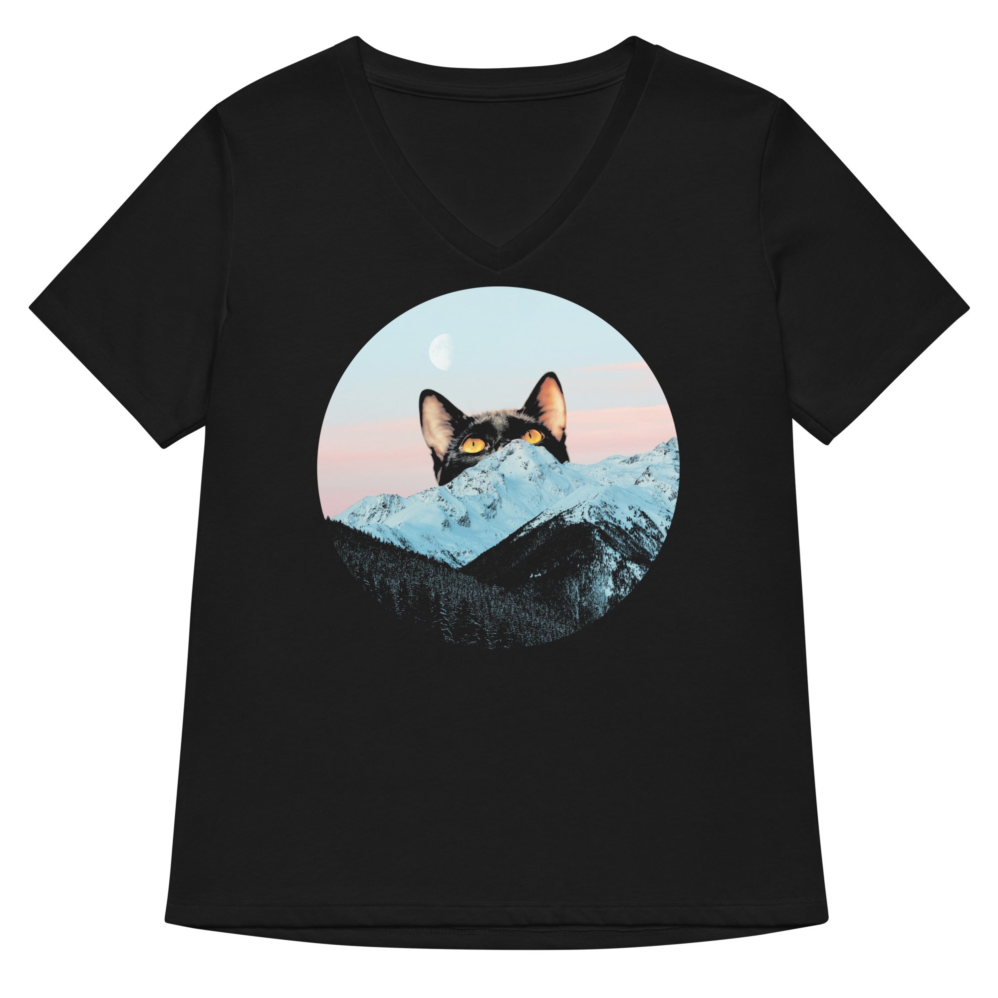 Meowntain Women's V-Neck Tee