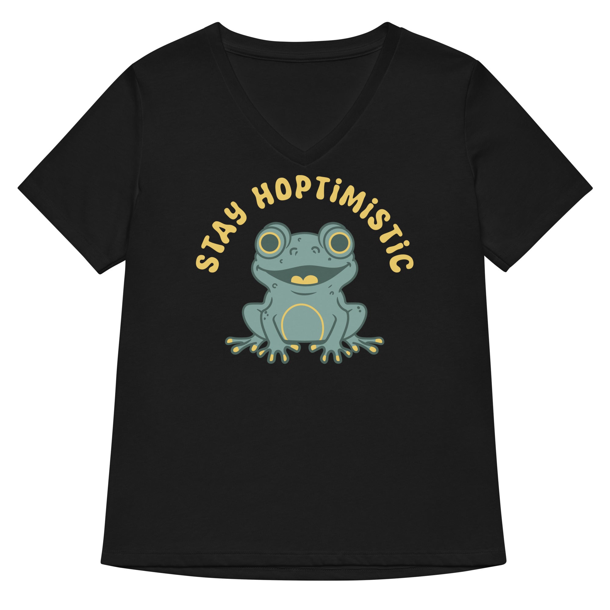Stay Hoptimistic Women's V-Neck Tee