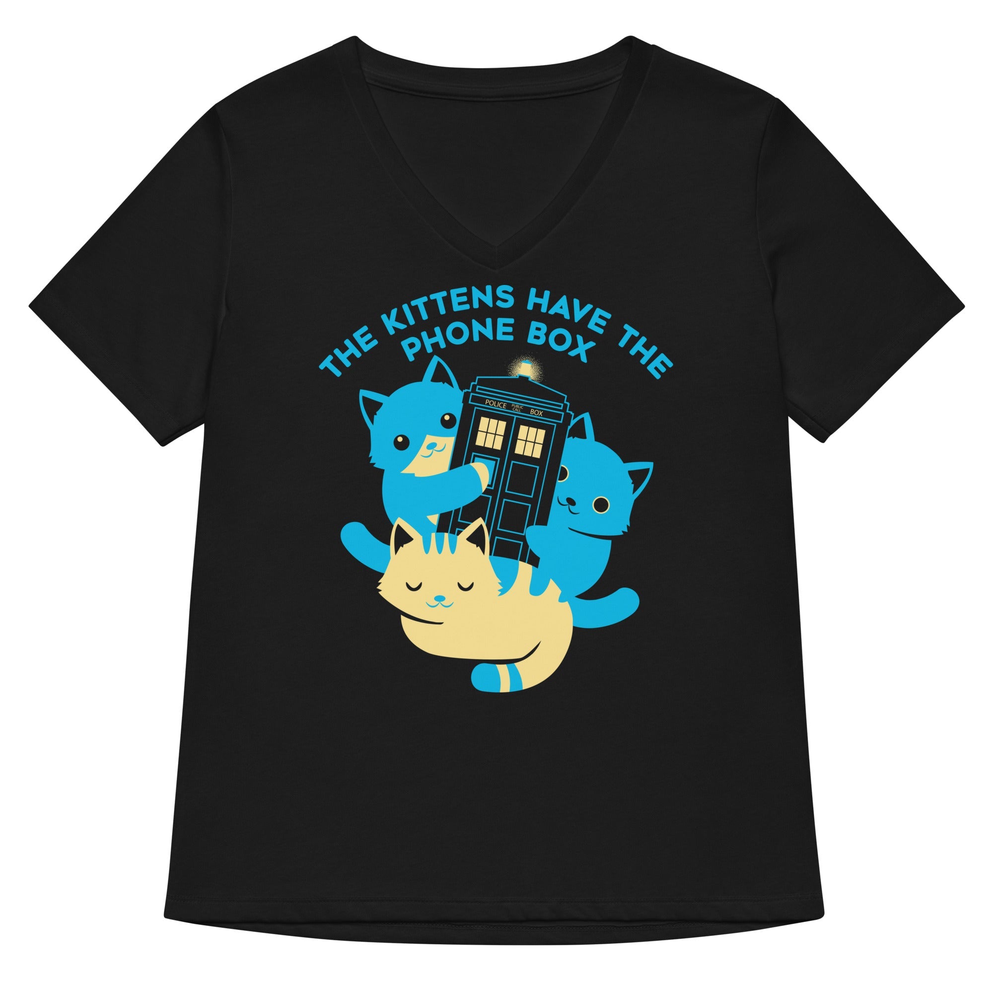 The Kittens Have The Phone Box Women's V-Neck Tee