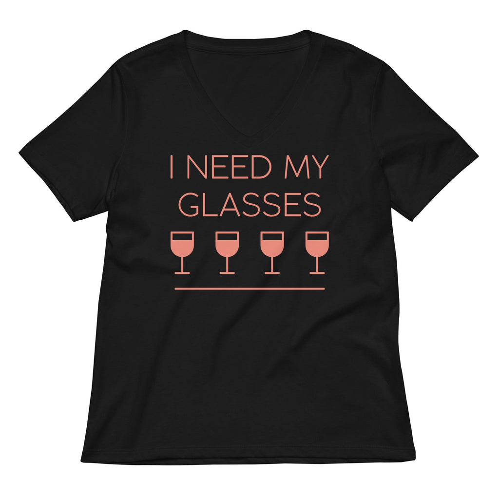I Need My Glasses Women's V-Neck Tee