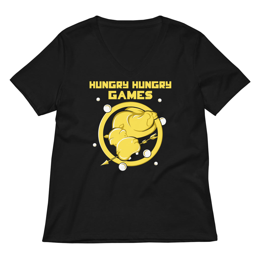 Hungry Hungry Games Women's V-Neck Tee