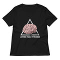 Zombie Food Pyramid Women's V-Neck Tee