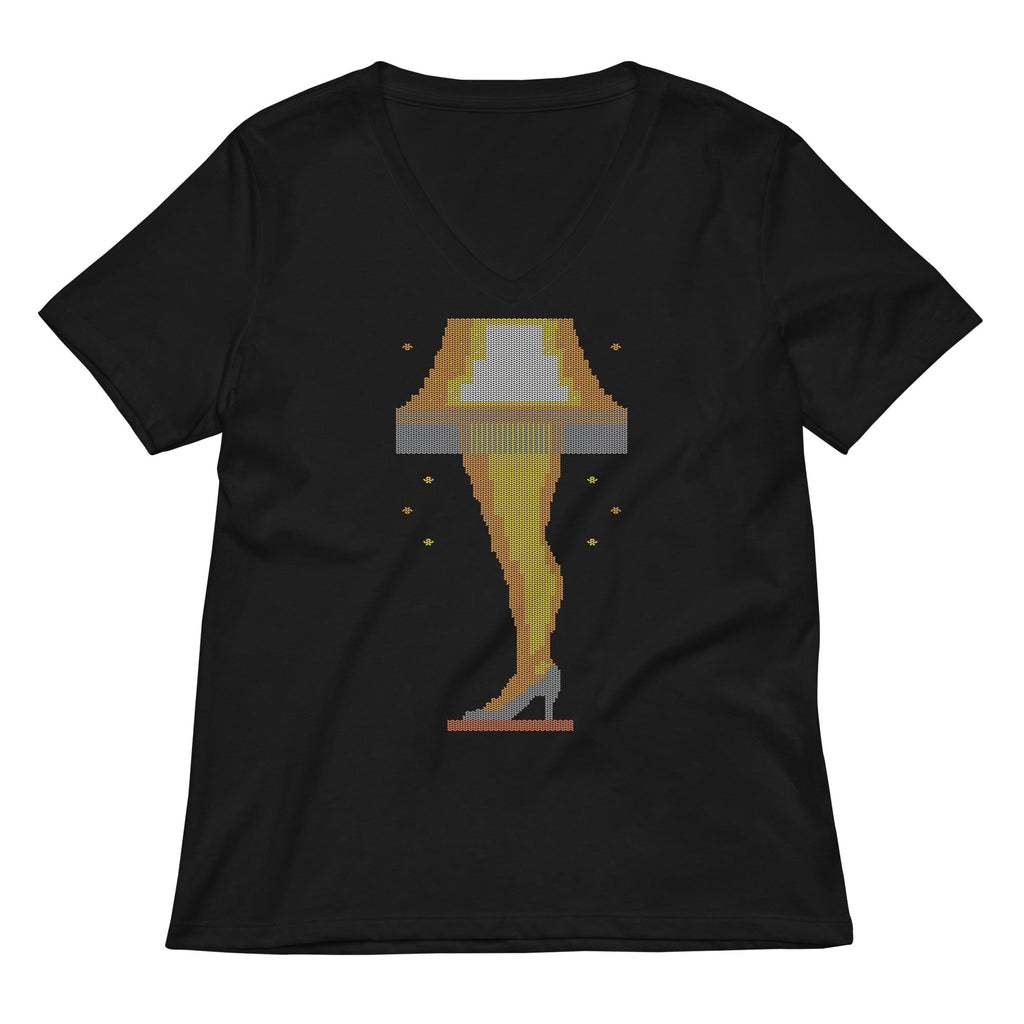 Leg Lamp Sweater Women's V-Neck Tee