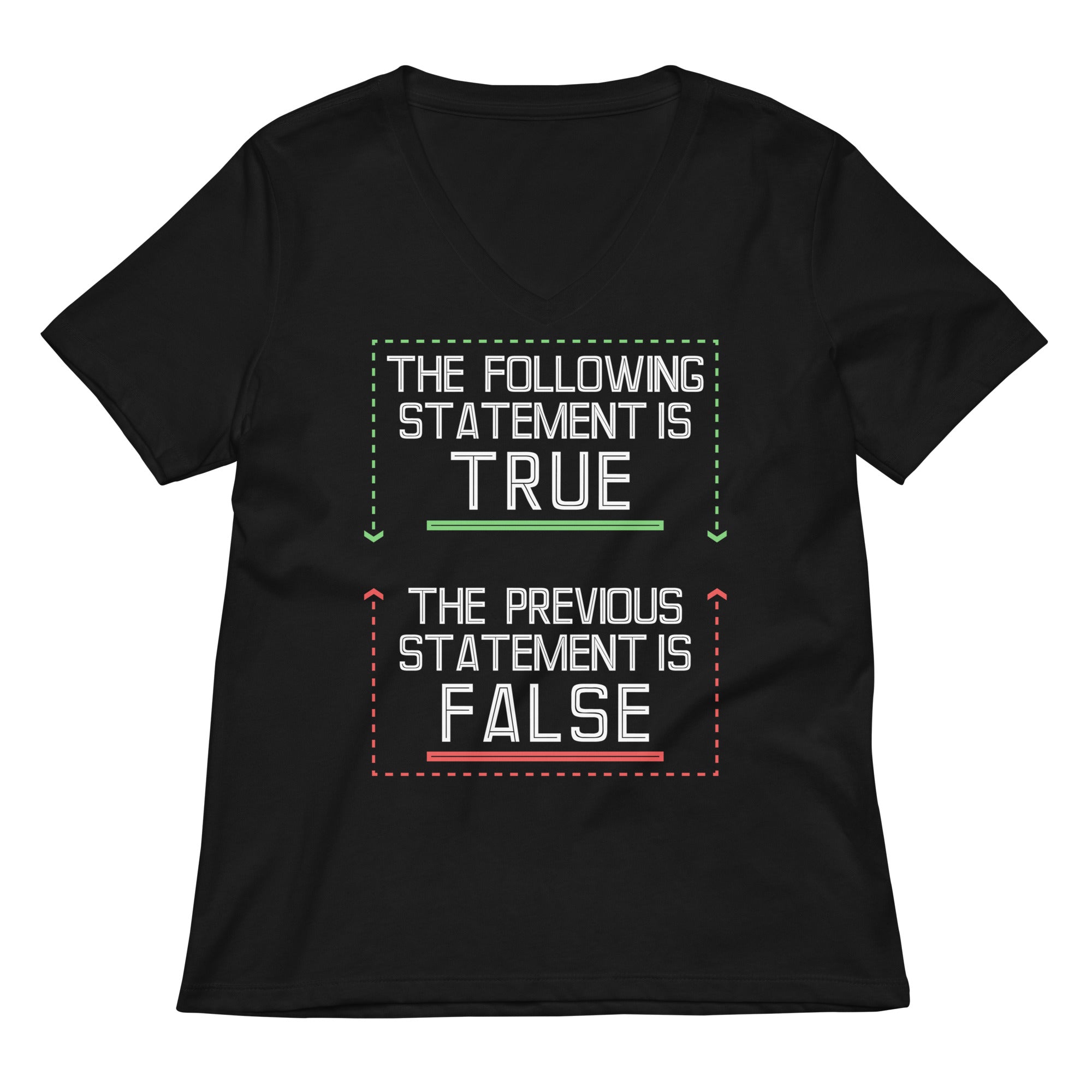 The Following Statement Is True Women's V-Neck Tee