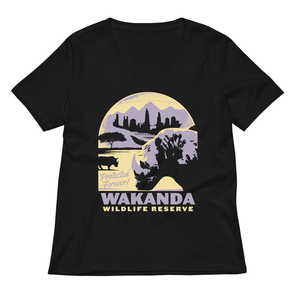 Wakanda Wildlife Reserve Women's V-Neck Tee