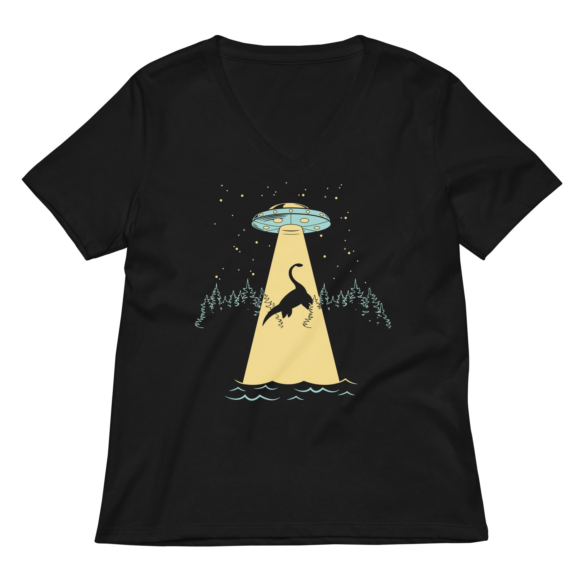 Nessie Abduction Women's V-Neck Tee