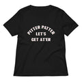 Pitter Patter Let's Get At'er Women's V-Neck Tee