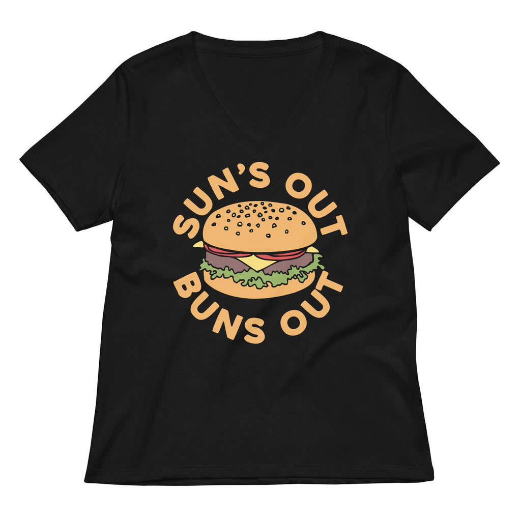 Sun's Out Buns Out Women's V-Neck Tee
