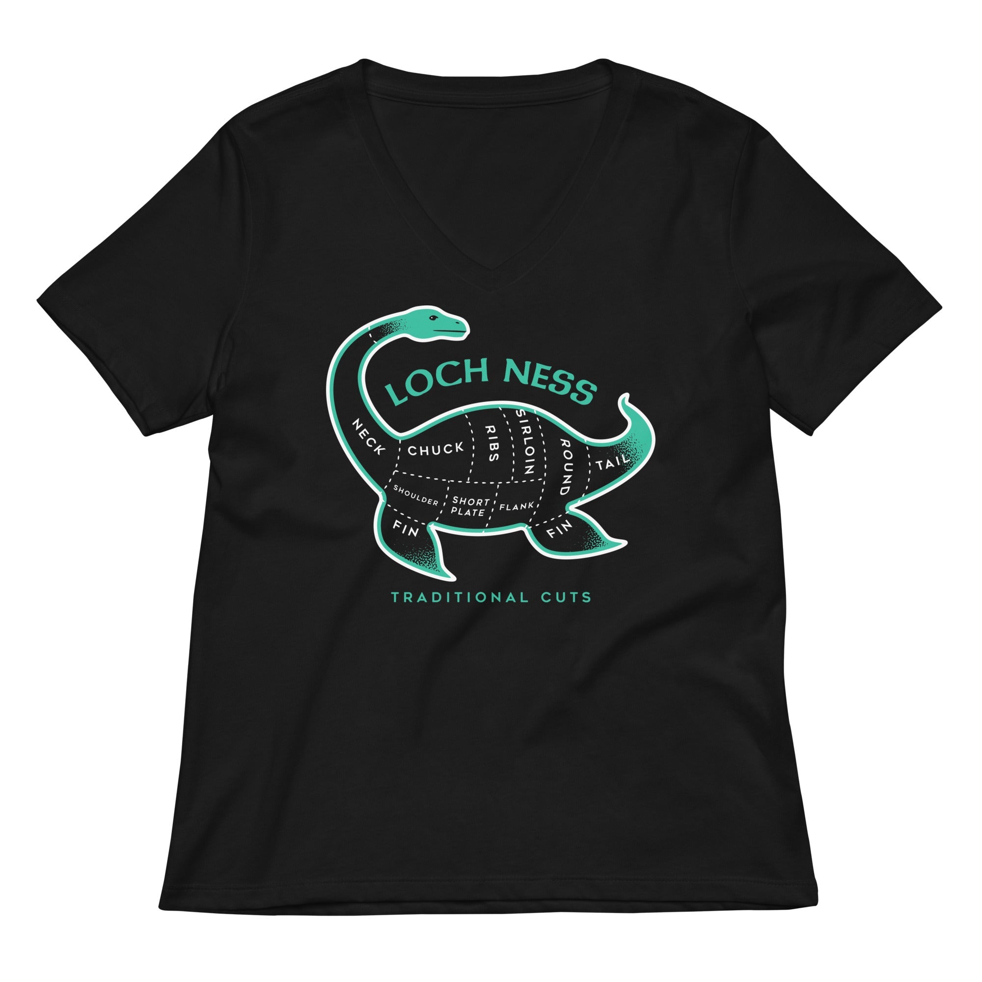 Loch Ness Traditional Cuts Women's V-Neck Tee