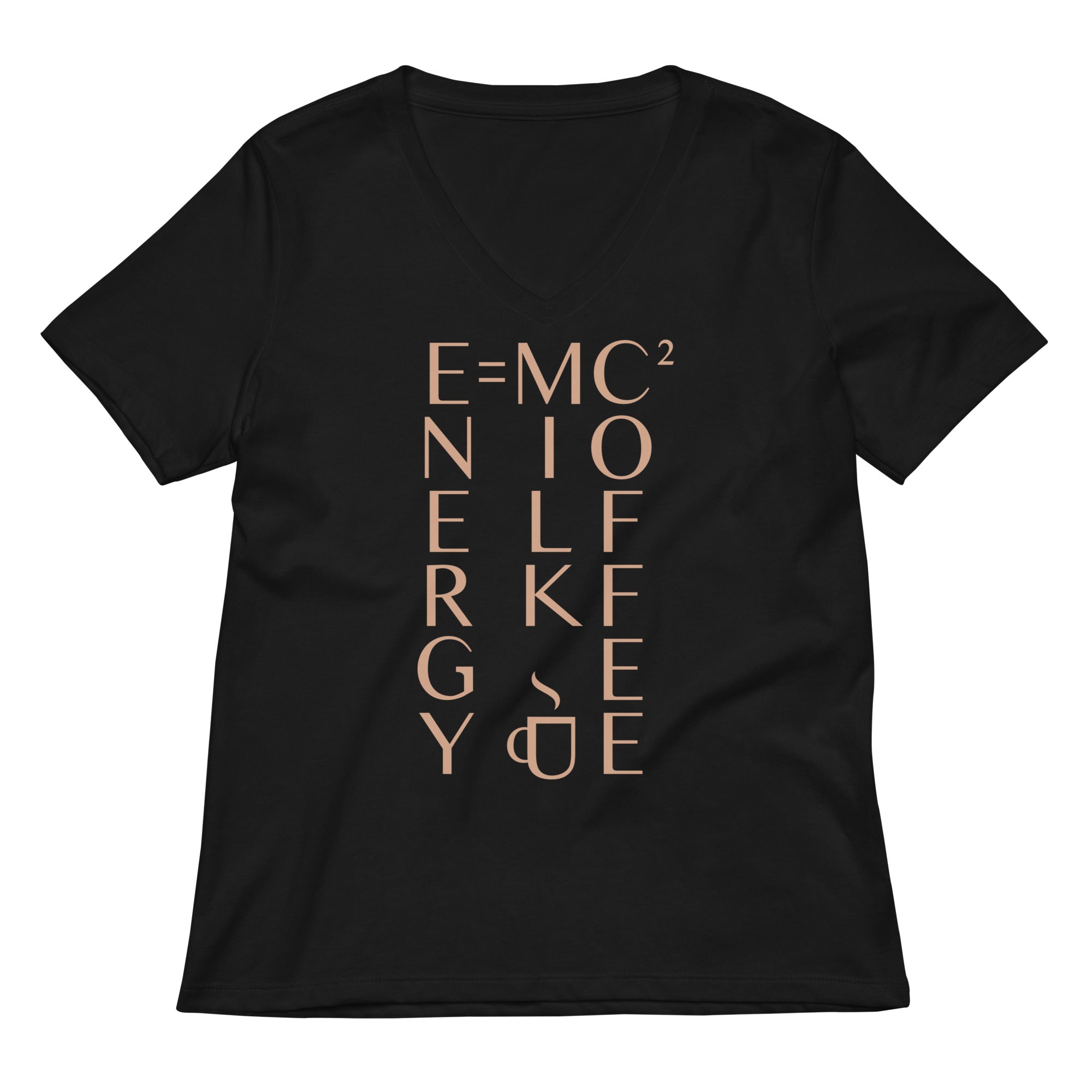 Energy Equals Milk Times Coffee Squared Women's V-Neck Tee