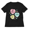 Candy Hearts Women's V-Neck Tee