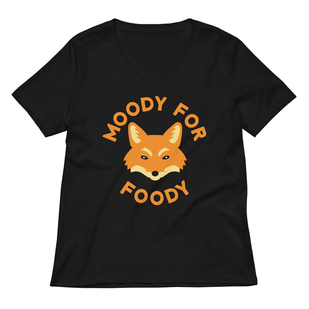 Moody For Foody Women's V-Neck Tee