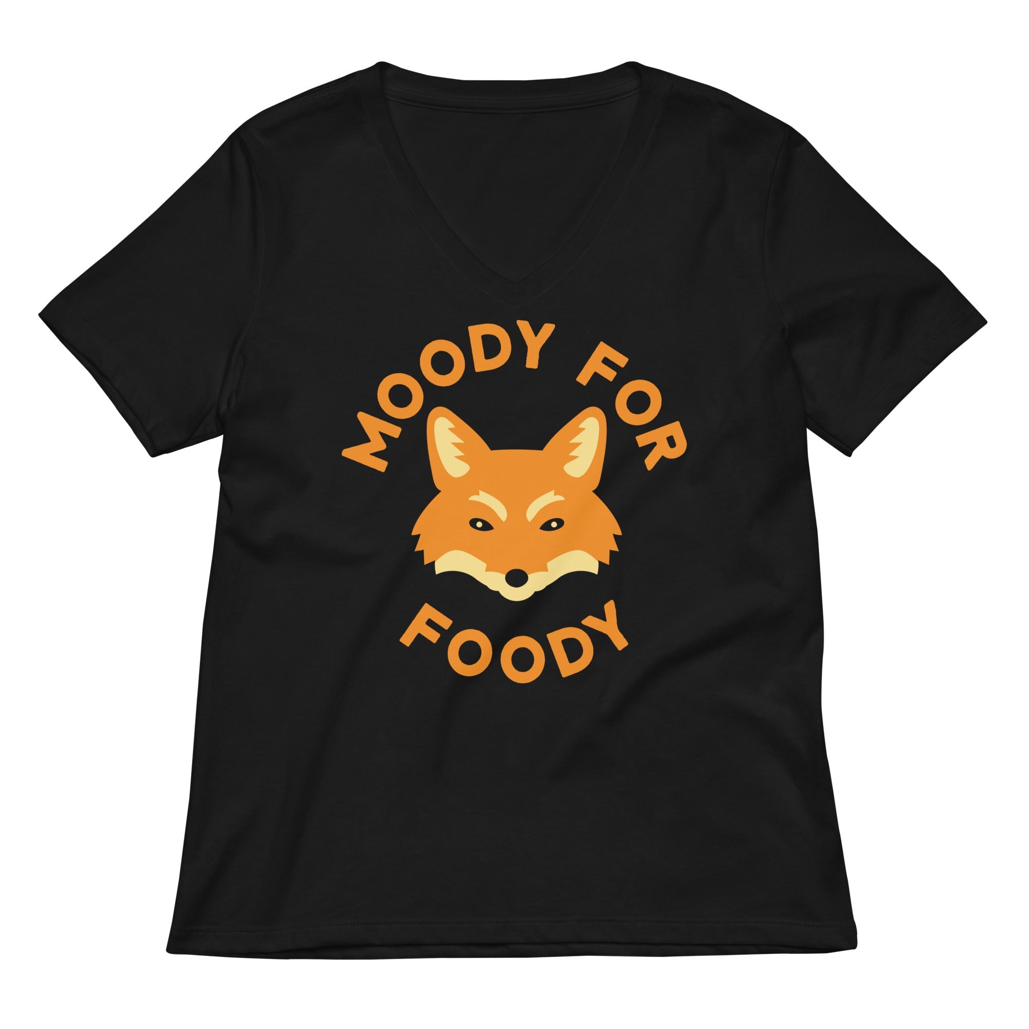 Moody For Foody Women's V-Neck Tee