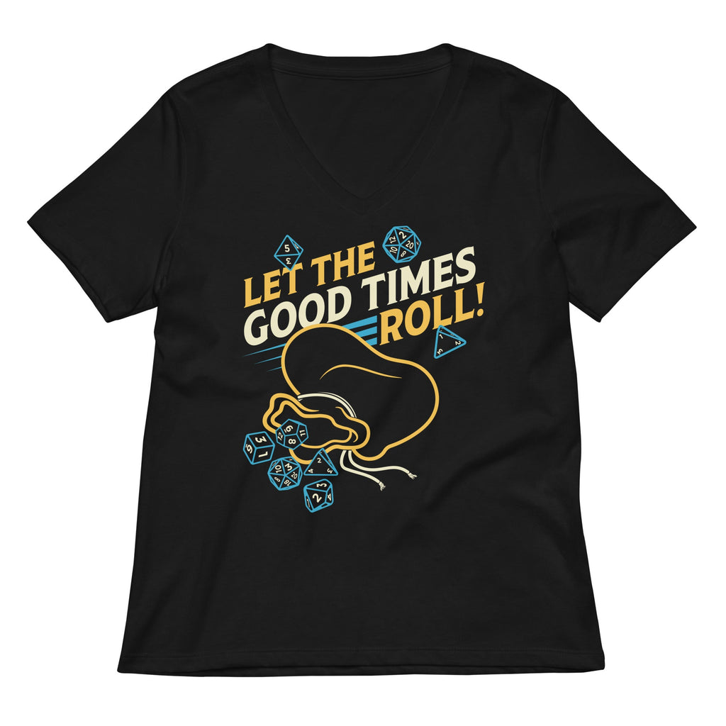 Let The Good Times Roll! Women's V-Neck Tee