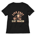 Live Fast Eat Trash Women's V-Neck Tee