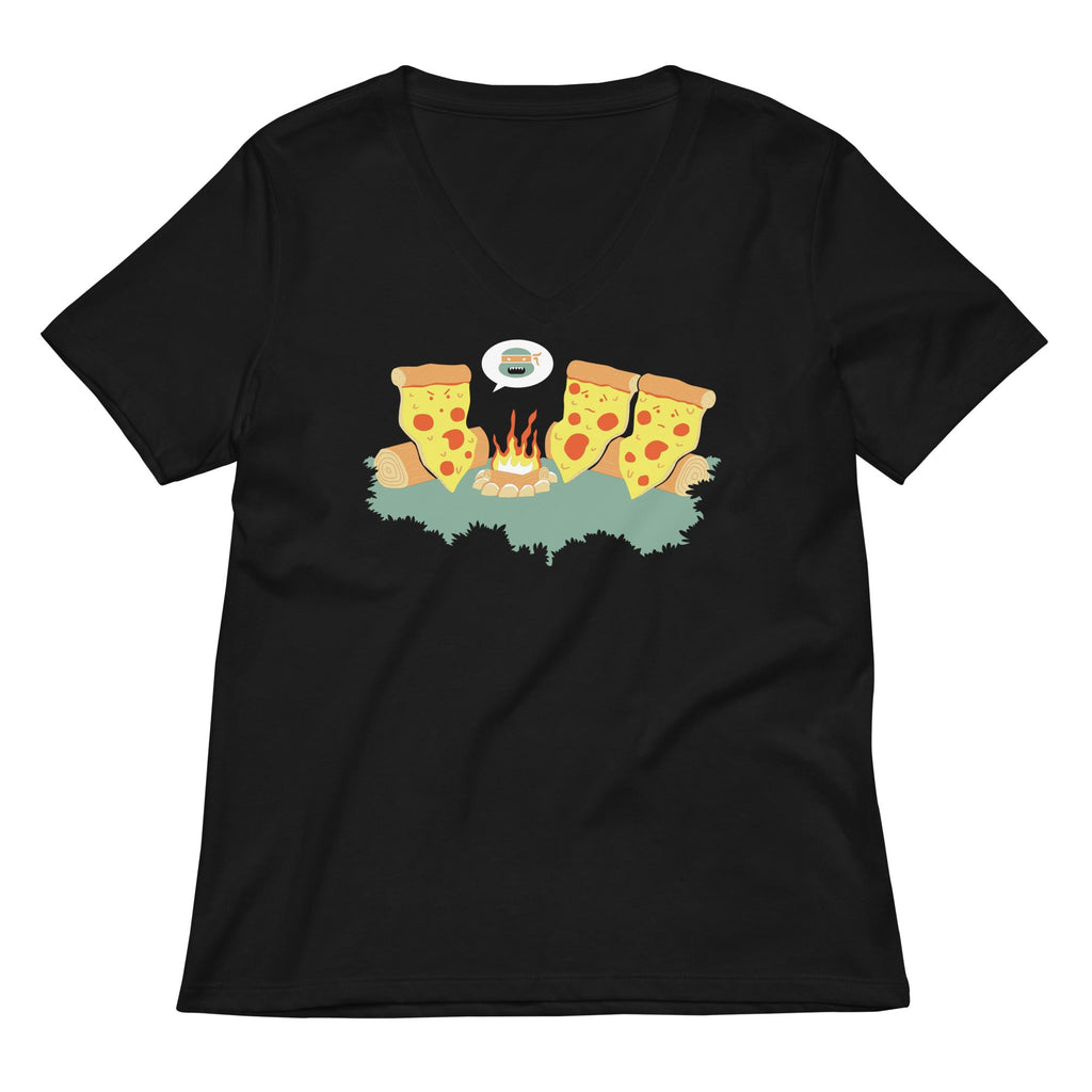 Pizza Campfire Story Women's V-Neck Tee