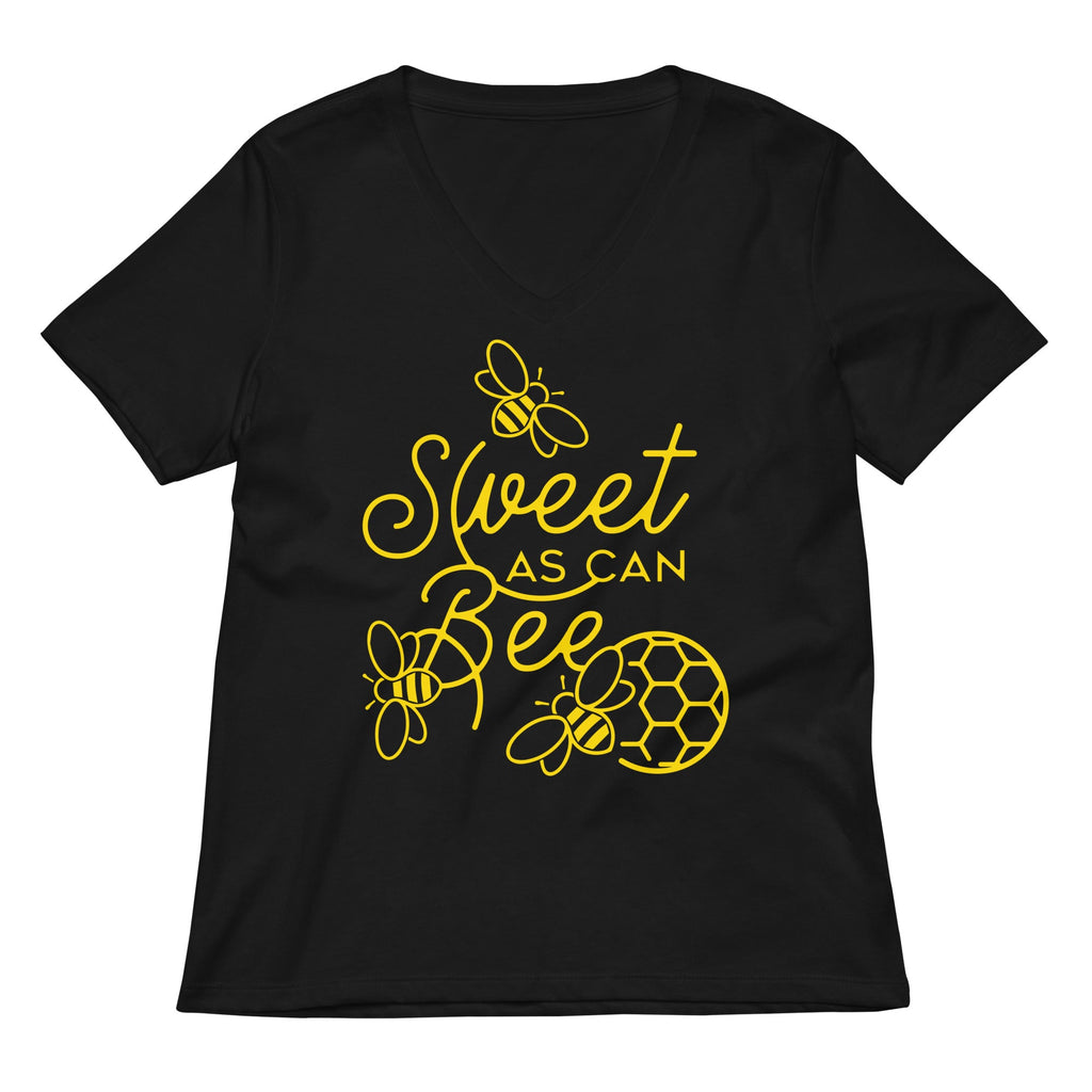 Sweet As Can Bee Women's V-Neck Tee