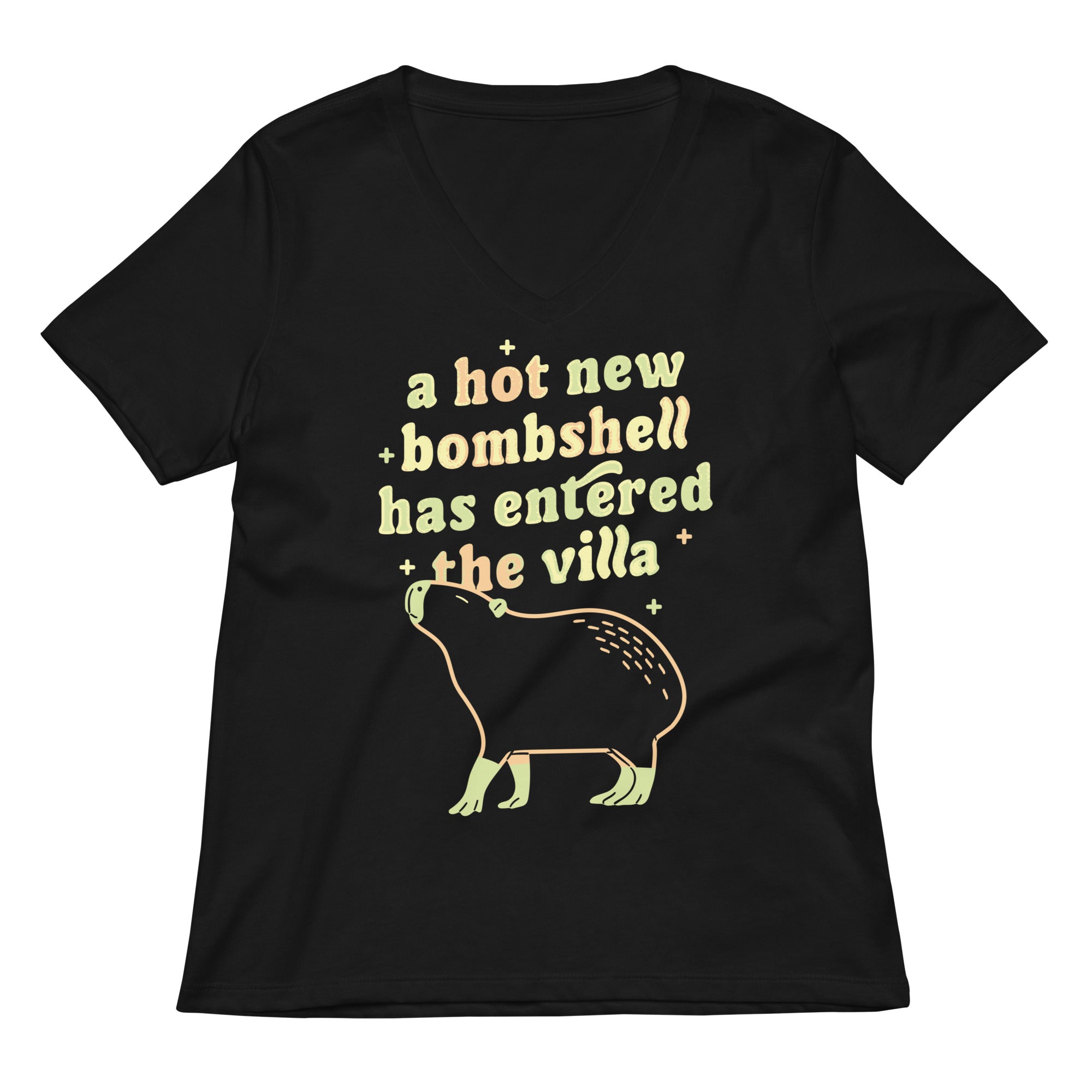 A Hot New Bombshell Has Entered The Villa Women's V-Neck Tee