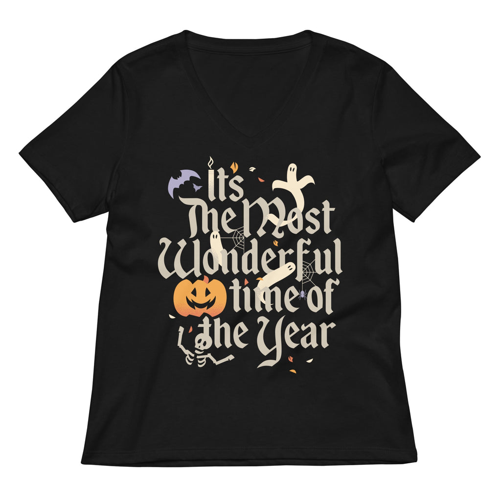 It's The Most Wonderful Time Of The Year Halloween Women's V-Neck Tee