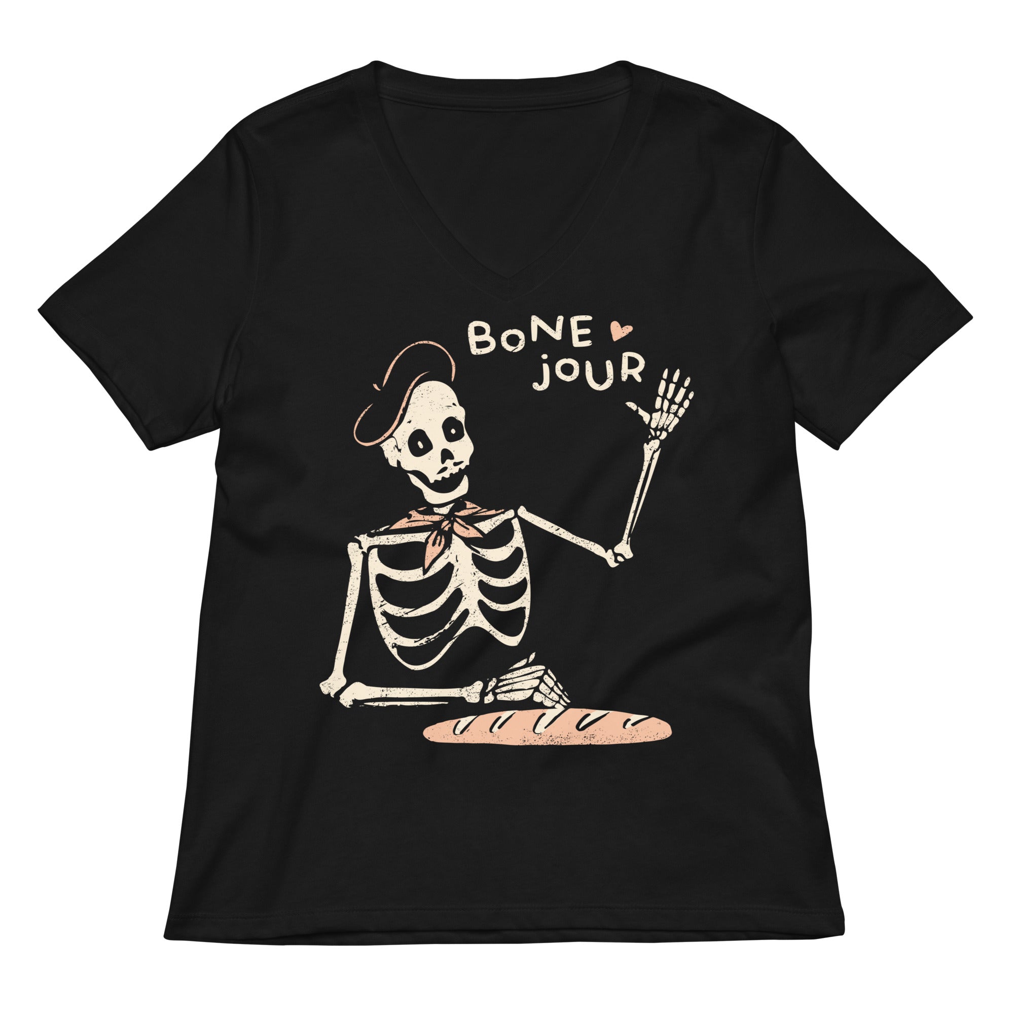 Bone Jour Women's V-Neck Tee
