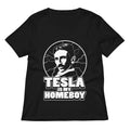 Tesla Is My Homeboy Women's V-Neck Tee