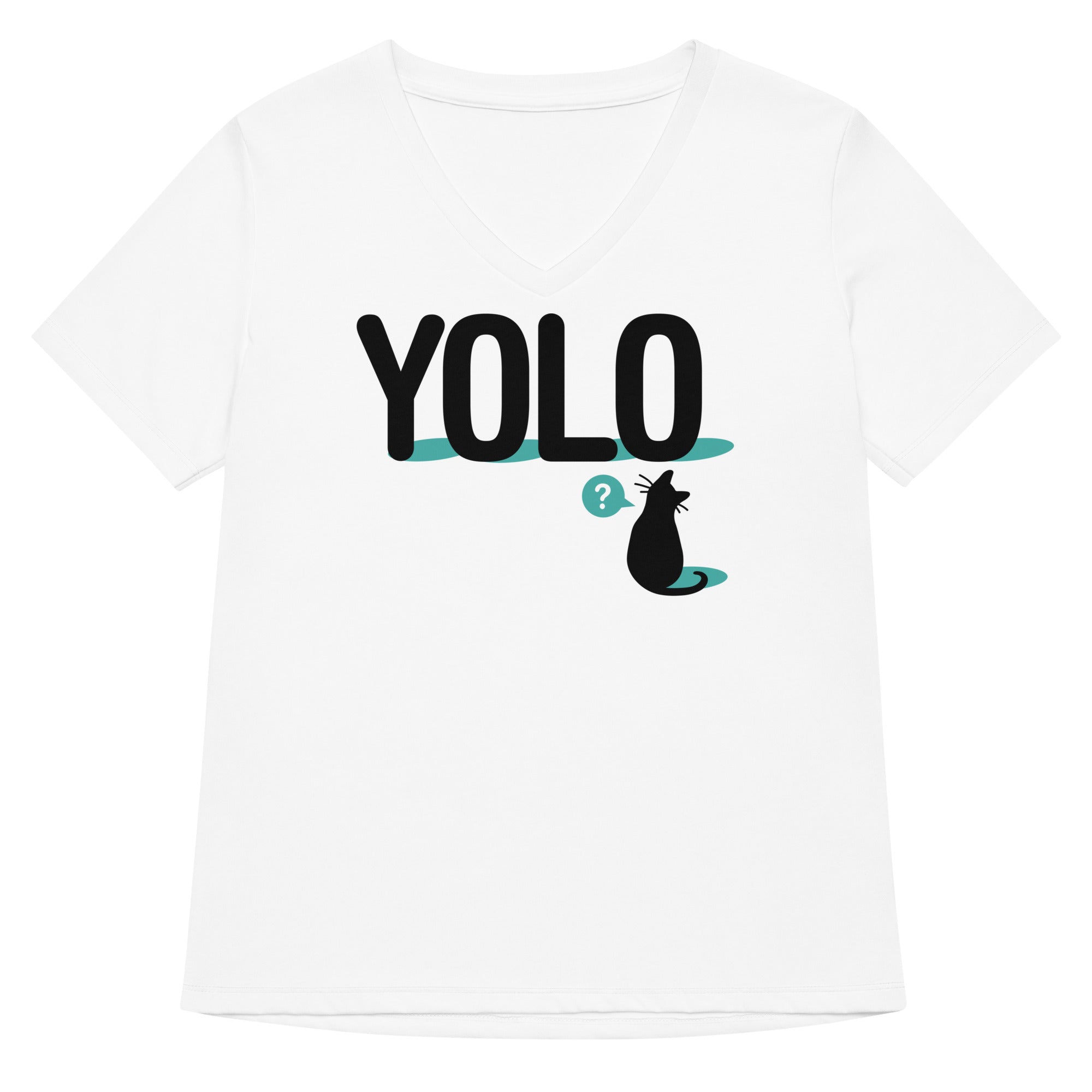 YOLO Cat Women's V-Neck Tee